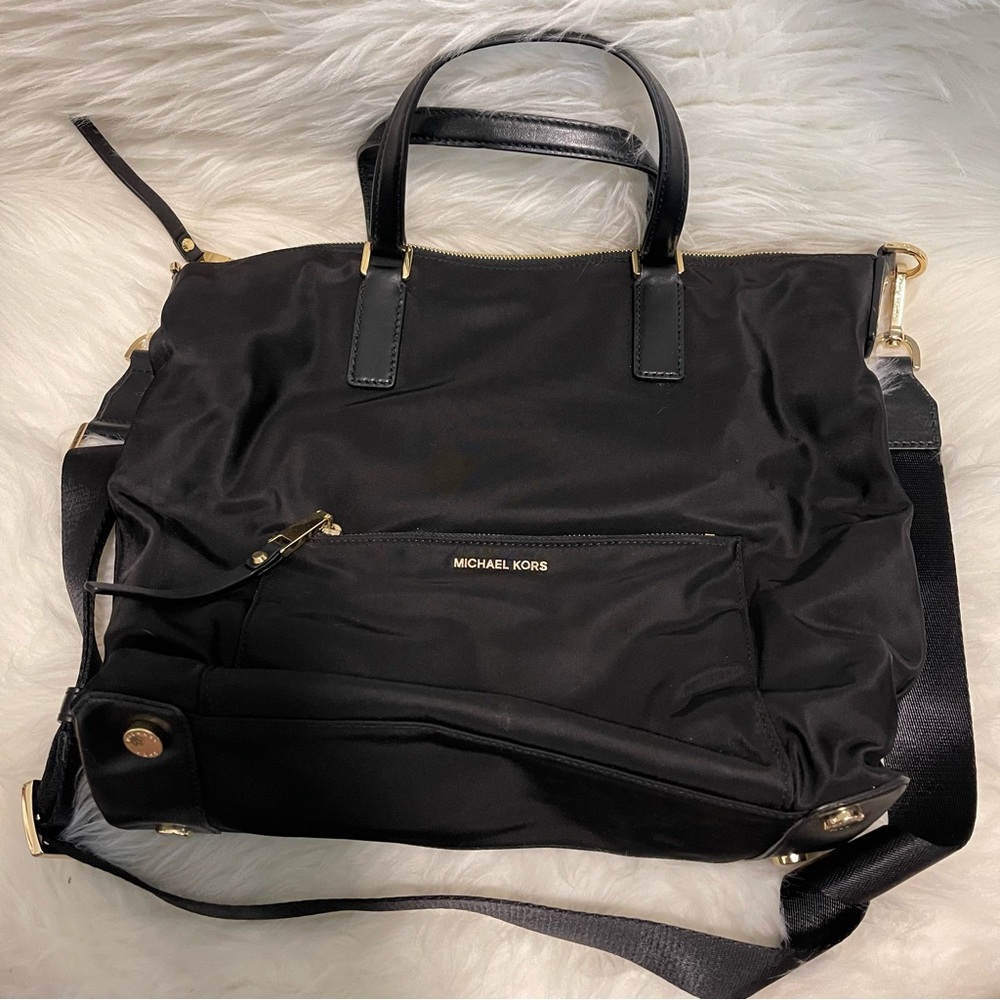 Michael Kors Black Ariana Large Nylon Tote Bag - Picture 2 of 4